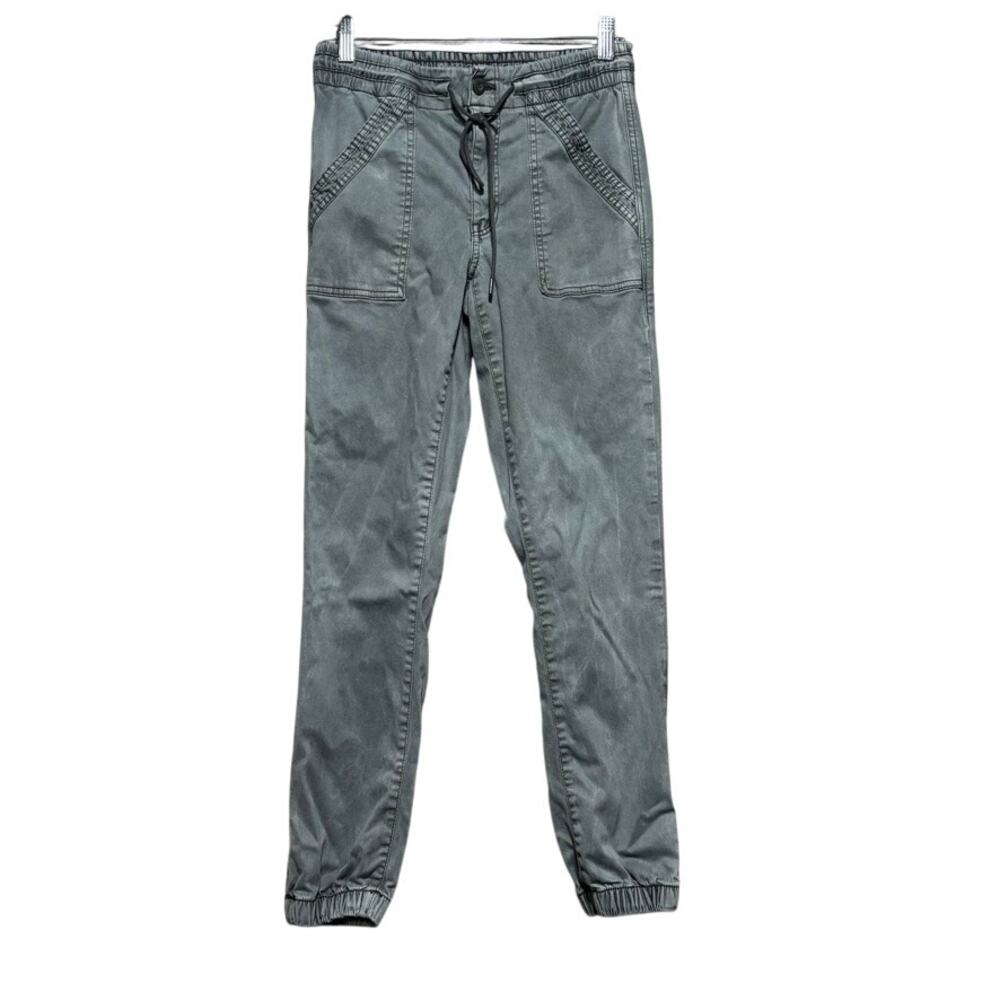 American Eagle Women's Size 6 Gray Green Stretch Utility Jogger Pants Drawstring
